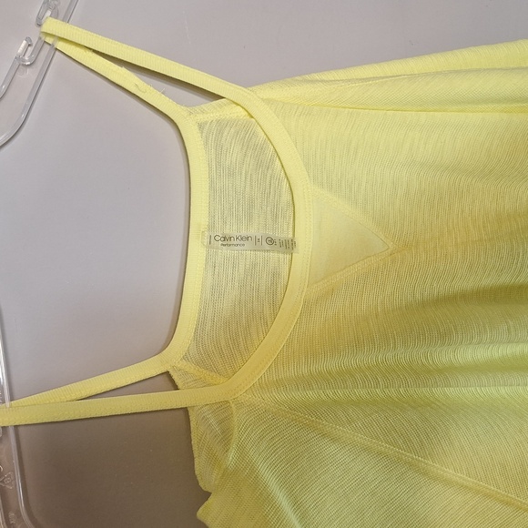 Calvin Klein Performance Yellow Women's Top - Picture 6 of 7